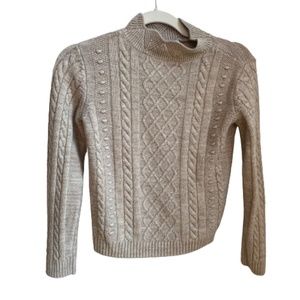 Mavi Chunky Knit Sweater Mock Neck Pullover